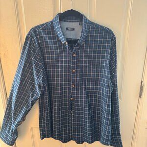 IZOD - BLUE SOFT COTTN BUTTON DOWN SHIRT